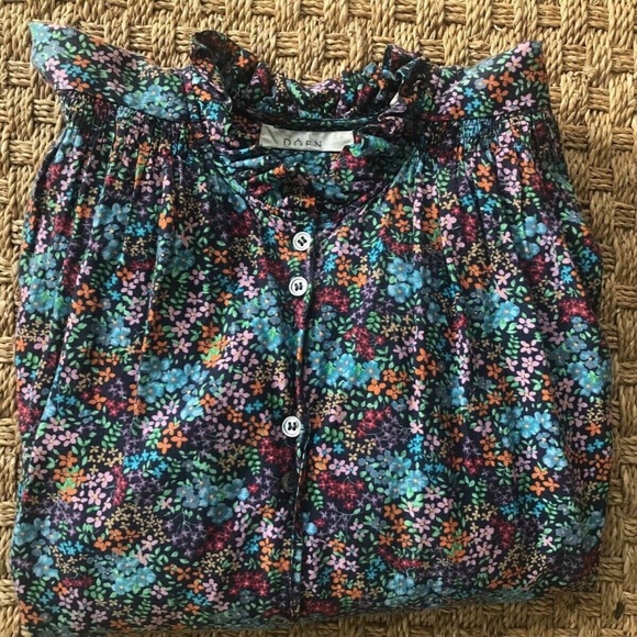 Doen Rose Blouse in Navy Lady Bird Floral XS - Picture 6 of 9